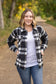 Norah Plaid Shacket - Classic Black and White