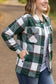 Norah Plaid Shacket - Evergreen and White