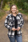 Norah Plaid Shacket - White and Black