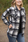 Norah Plaid Shacket - White and Black