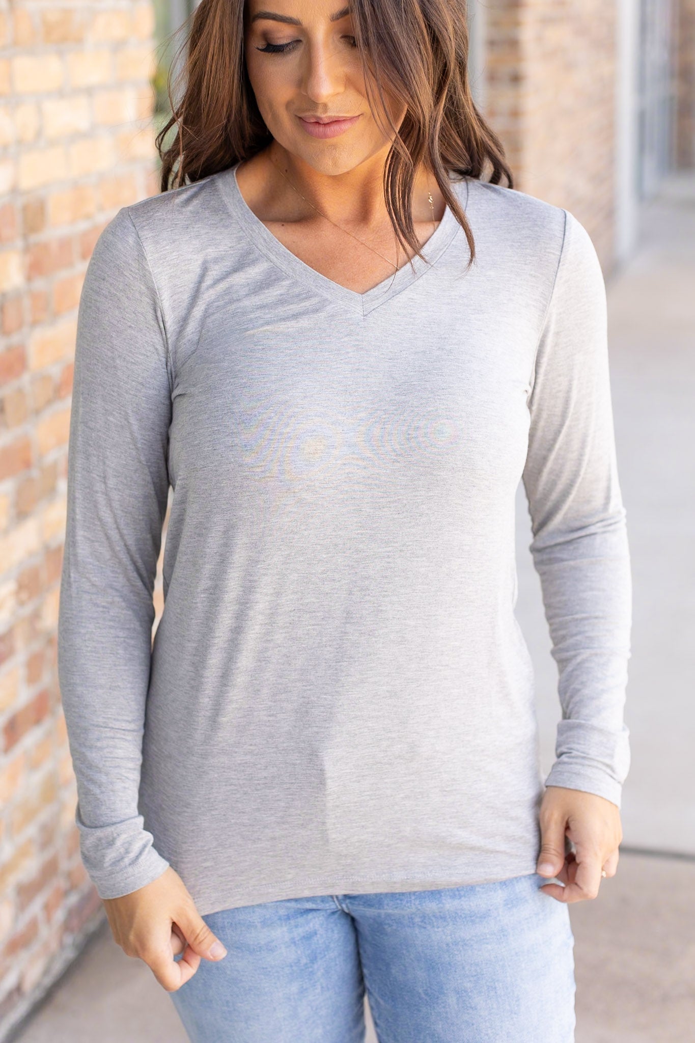 Larissa Long Sleeve - Light Grey