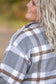 Norah Plaid Shacket - Grey and Tan