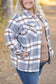 Norah Plaid Shacket - Grey and Tan