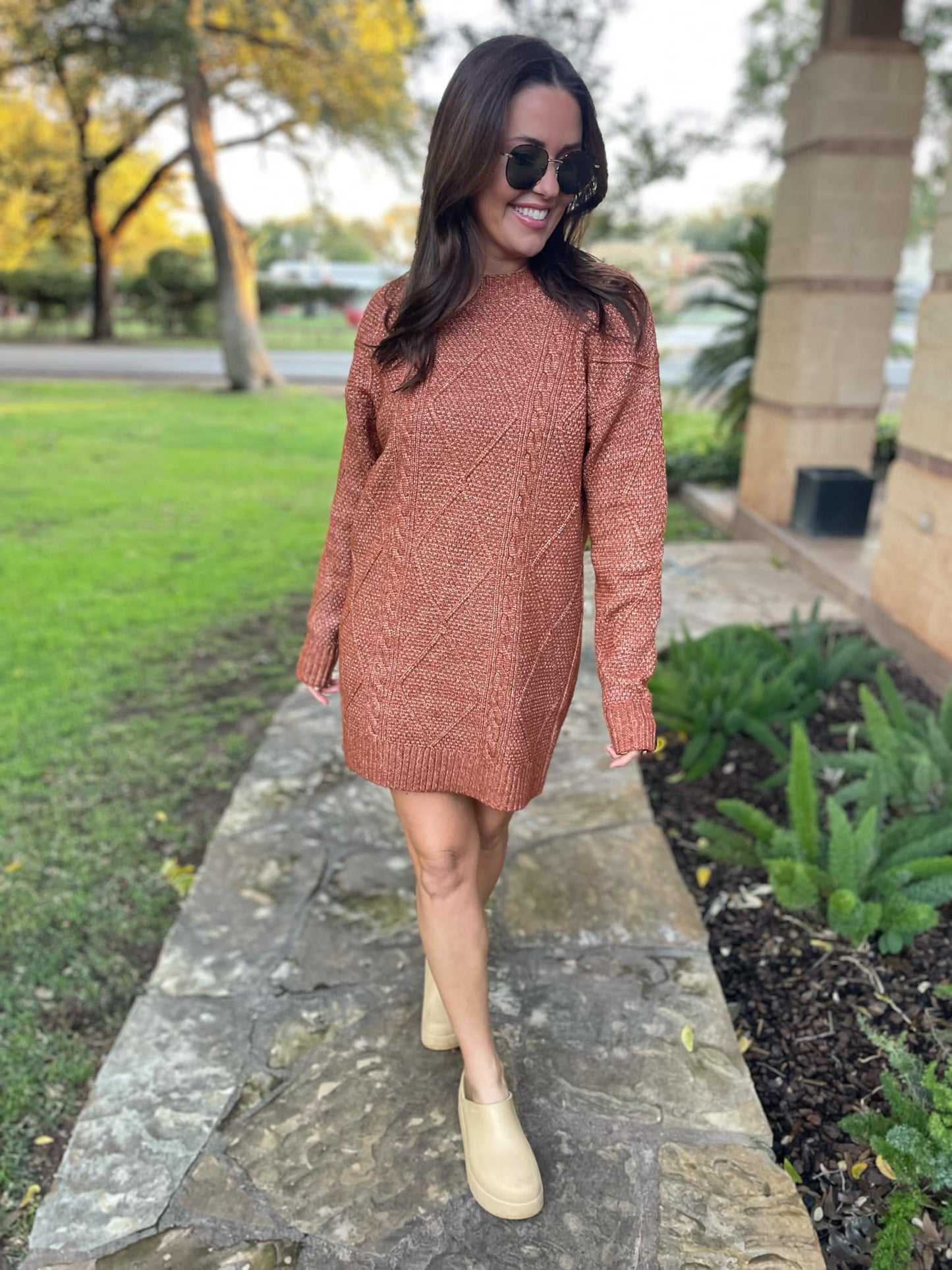 PREORDER: So Delightful Cable Knit Sweater Dress in Four Colors