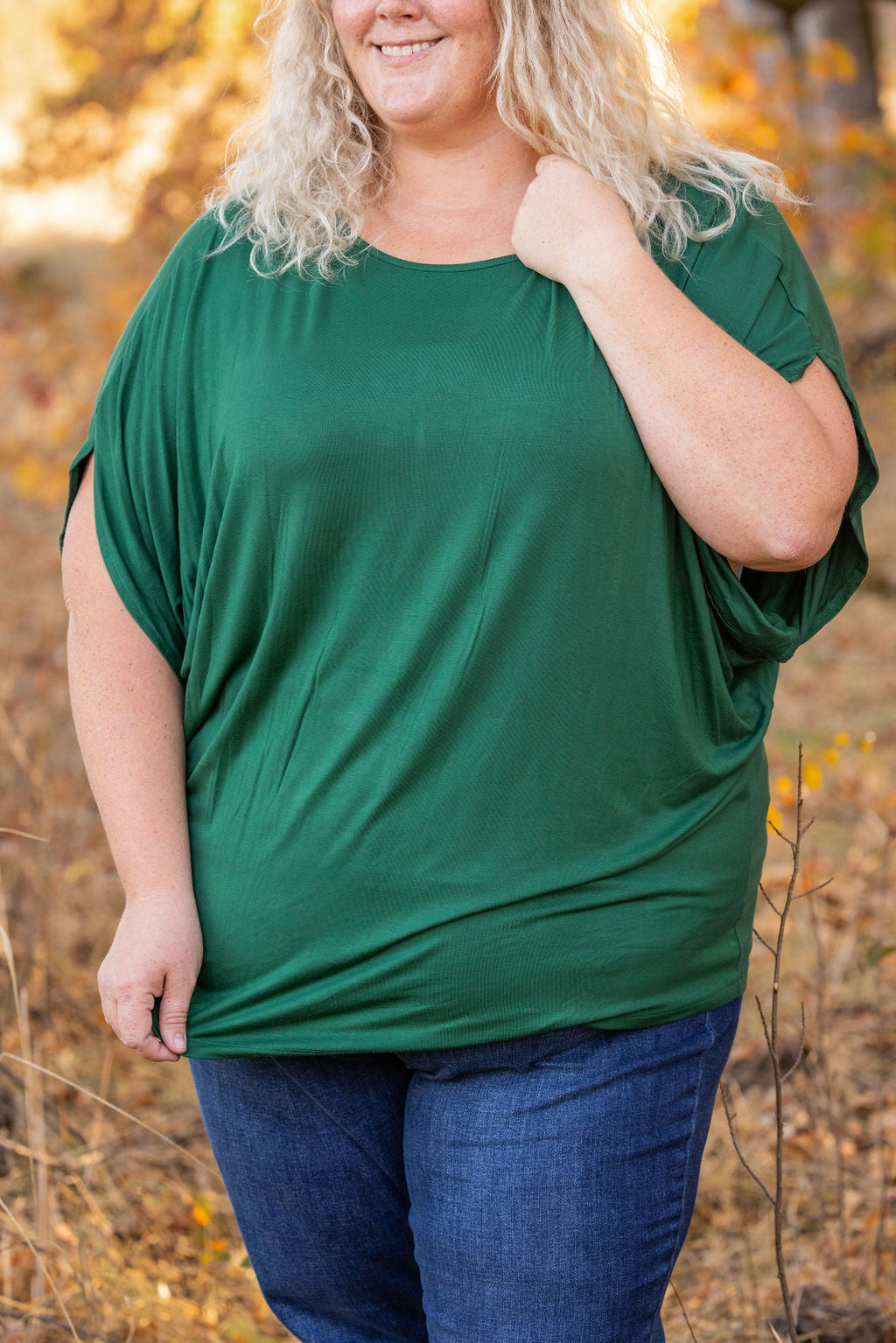 Darcy Dolman Top - Forest Green