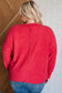 Casual Tuesday Ribbed Knit Sweater in Dark Red