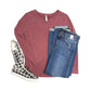 Cool Nights Burgundy Top