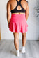 Full Force V Shaping High-Waist Skort in Flamingo Pink