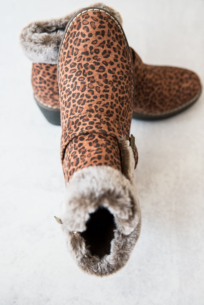 Chilly Leopard Ankle Boots