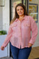 Sweeter Than Nectar Lace Button Down in Rose