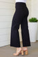 August High Rise Wide Leg Crop Jeans in Black