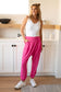 The Motive Slouch Jogger in Hot Pink